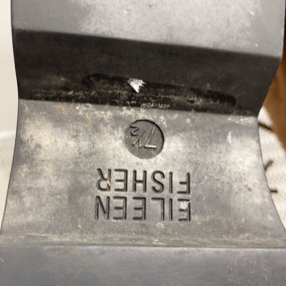 EILEEN FISHER Women Calm Tan Suede Shearling Platform lug‎ Sole Hiker Bootie 7.5 - Picture 13 of 13